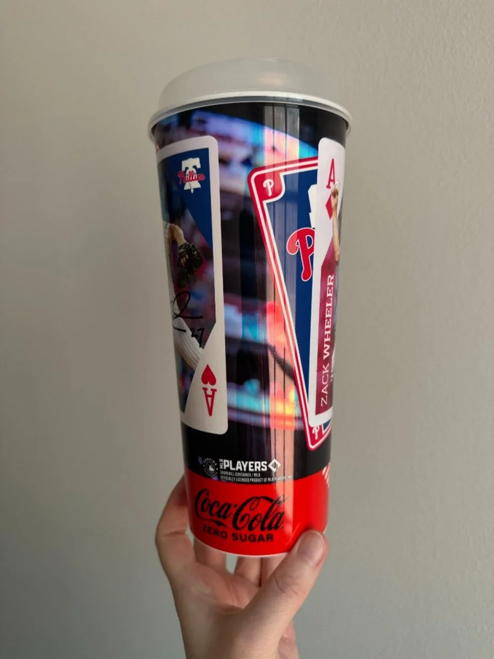 PHILLIES Two Aces Zack Wheeler Aaron Nola 2025 Souvenir Cup & Lid CBP Pair Cards